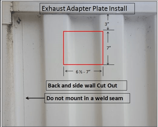 exhaust adapter plate install